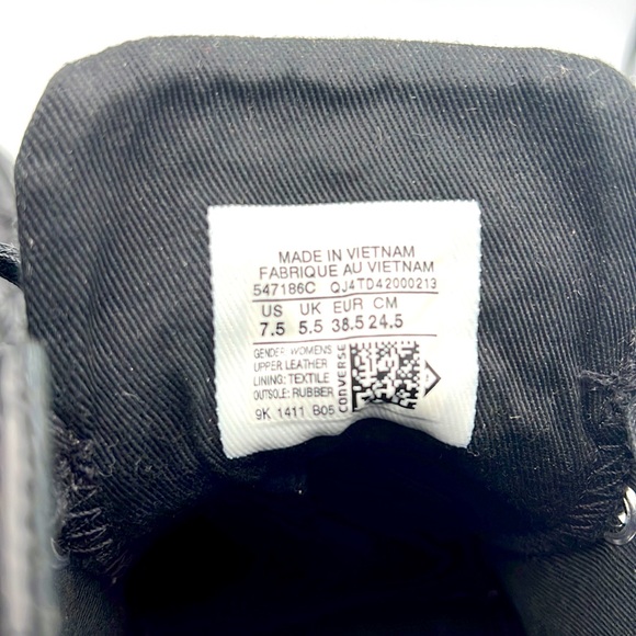 RARE Chuck Taylor All Star Lux Embossed Reptile Mid Top Sneaker Wedges sz7.5 - Picture 12 of 14